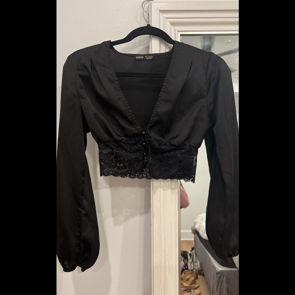 Worn once. Silk top